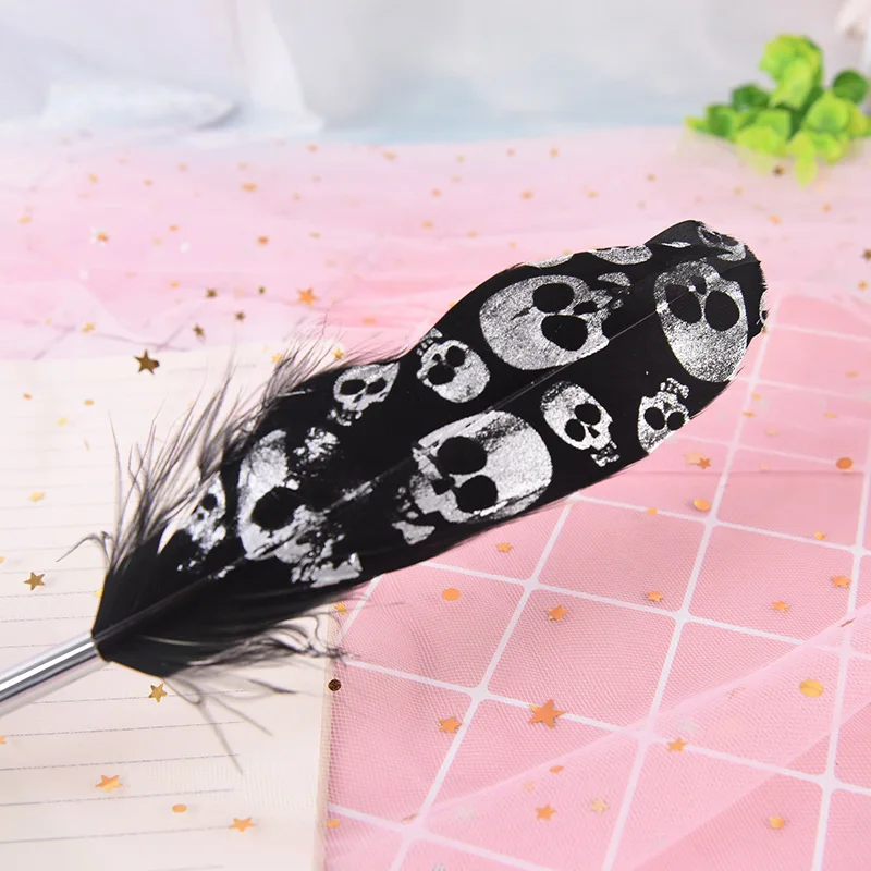 

Feather Ballpoint Pen Supplies Gift Offie School Student Writing Fountain Quill Pen Ink