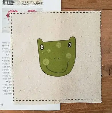 ZENGIA, 15x15 см, геометрический рисунок/панда/медведь, принт с животными, хлопок, лен, ткань для лоскутного шитья, декоративная холщовая ткань для сумок/украшений - Цвет: H69-34