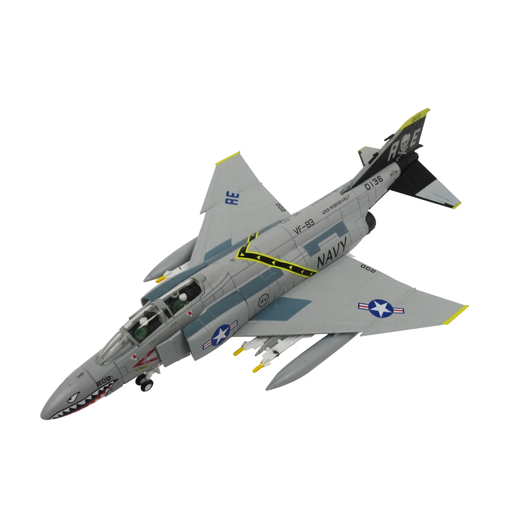 1/100 масштаб F-4C PhantomⅡ металлический боец Военная Модель литья под давлением