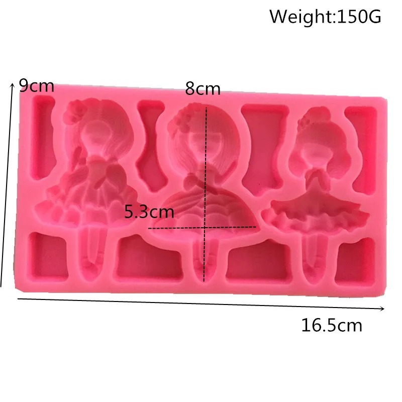 

New Beautiful Girl Silicone Fondant Mold DIY Baking Tool Chocolate Mold