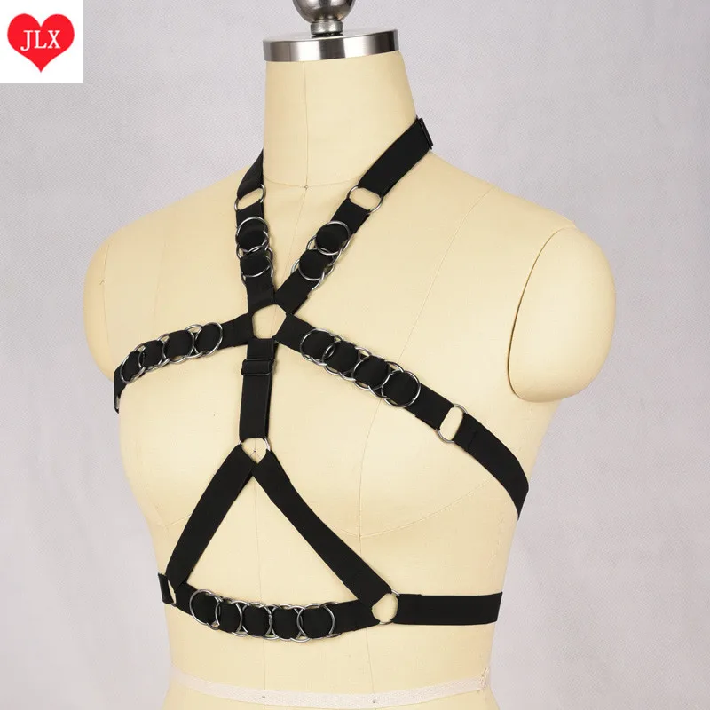 Панк гот бондаж нижнее белье-бра-портупея новая ручная работа женские эластичные