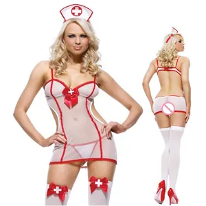 Сексуальное нижнее белье костюм медсестры, косплей, форма, белое сексуальное прозрачное соблазнительное платье для ролевых игр