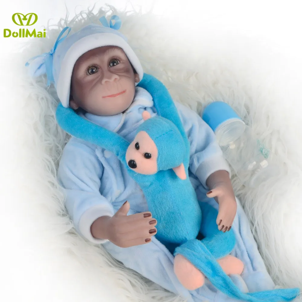 

Monkey reborn dolls 19" 46cm soft silicone reborn baby doll gift macaco Boneca Cosplay Apes Animal toys