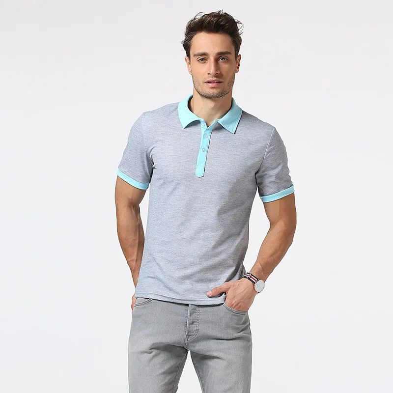 Мужская рубашка поло с коротким рукавом воротником стойкой|sleeve polo shirt|polo shirtshort
