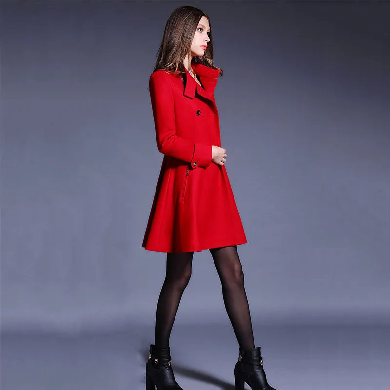 Зимняя женская верхняя одежда новинка 2018 облегающее двубортное Женское