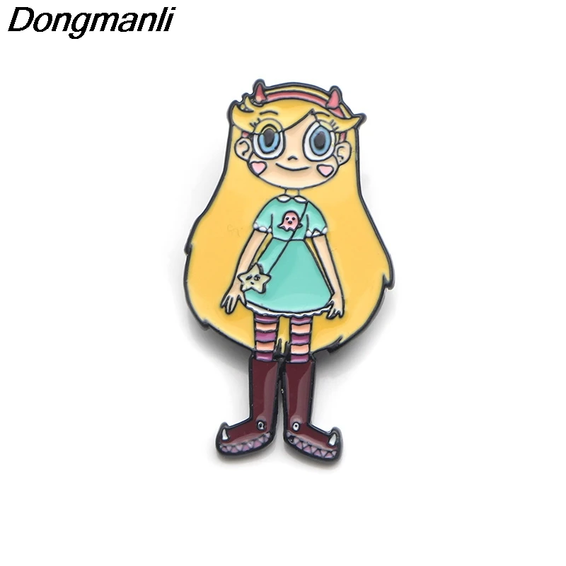 P3767 Dongmanli Star the Forces of Evil металлические эмалированные броши и булавки для отворота значок для рюкзака подарки воротник ювелирные изделия