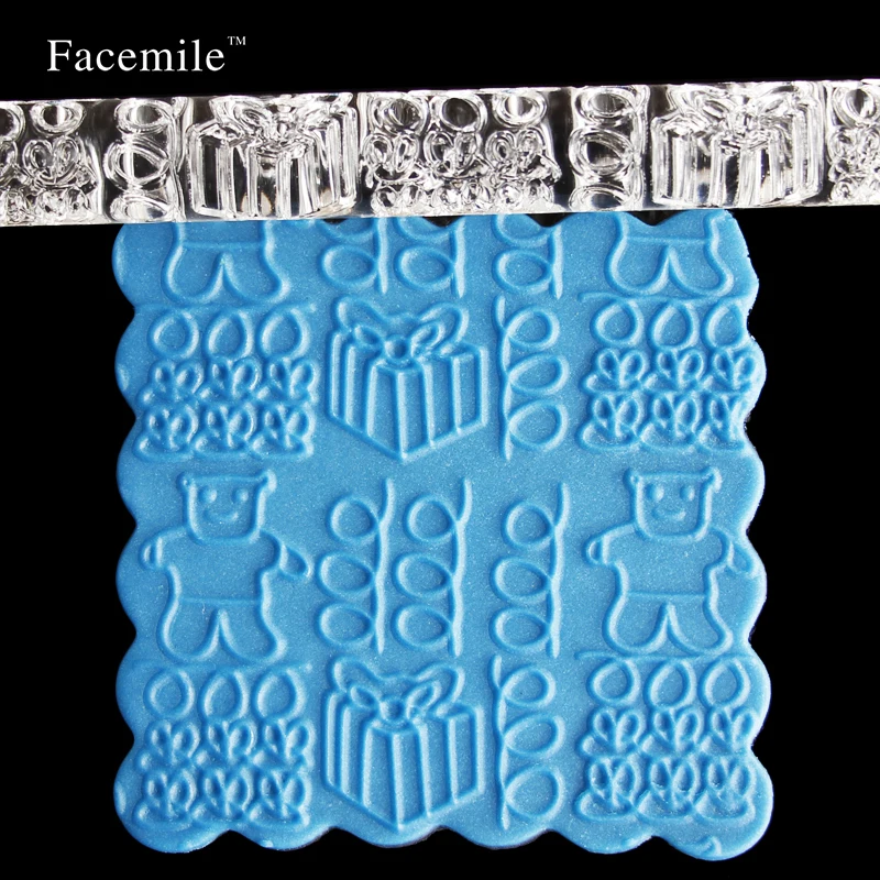 1 шт. текстурированный тисненый медведь подарок Акриловые Скалки для помадки