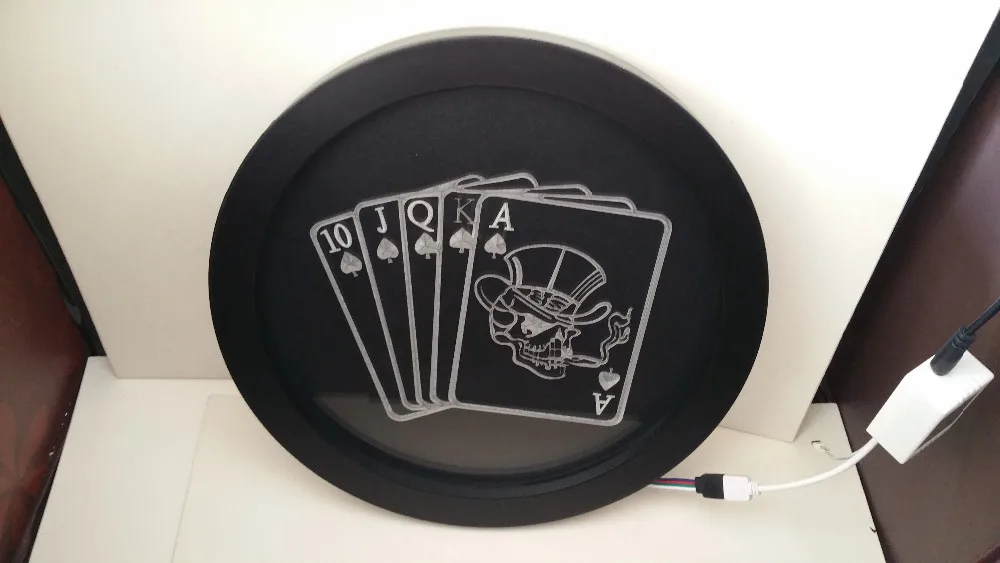 Игровая неоновая подсветка Royal Flush для казино покерной игры мужская пещера с