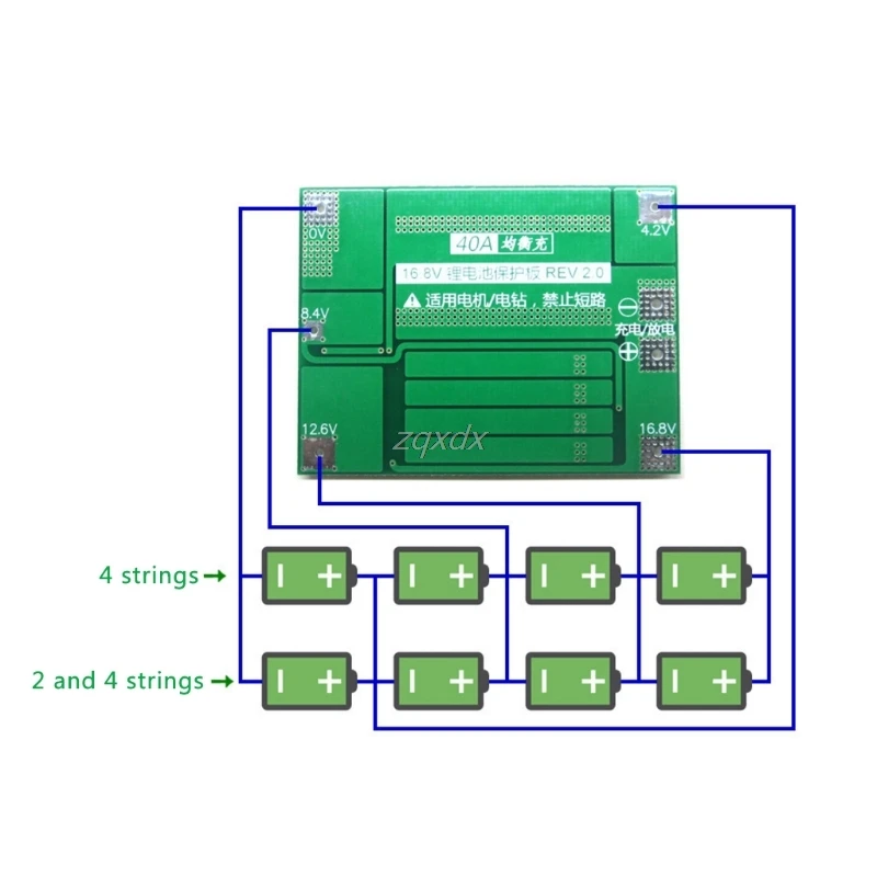 OOTDTY BMS Щит защиты печатной платы литий-ионный аккумулятор 18650 14 8 в 40А 16 баланс |