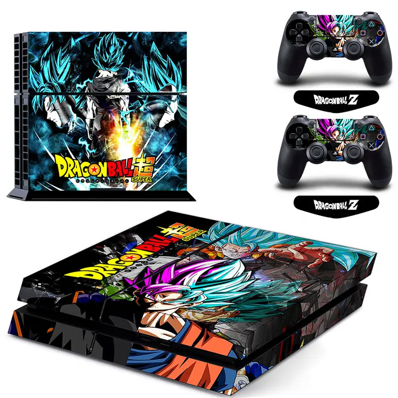 ARRKEO Dragon Ball Супер Сон Гоку виниловая Обложка Наклейка PS4 кожа для sony playstation 4 консоль и 2 контроллера Защитная Наклейка - Цвет: Темно-синий