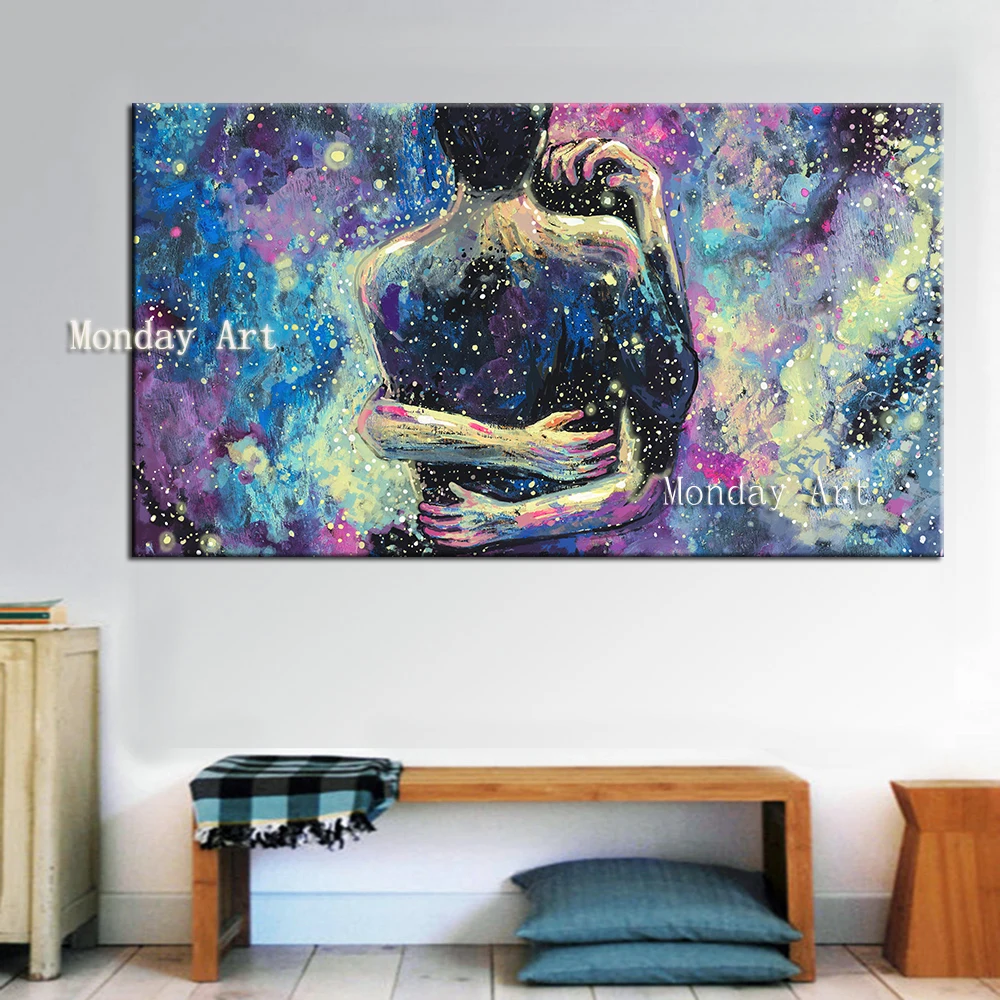 Новый дизайн ручная роспись рисунок на холсте Портрет картина маслом Wall Art Lover