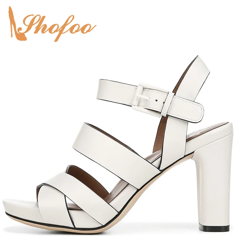 Простые сандалии Женские однотонные черные/белые туфли на очень высоком