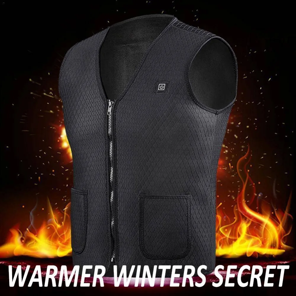 2019 Winter Men/Women Self-heart USB Charging Heating Vest Warmer Thermal Electric Jacket Clothes Coat Outdoor Ski Tops | Женская одежда