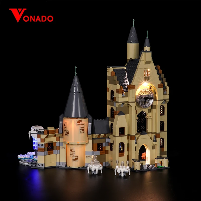 Vonado светодиодный светильник для Lego 75848 Хогвартс часы башня набор осветительных