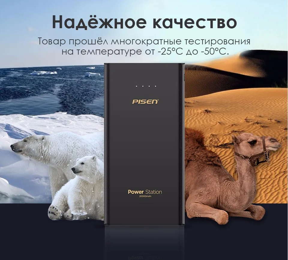 Pisen LED повер банк внешний Аккумулятор для телефонов 2.1a быстрой зарядки Dual USB Выходы двойной Вход Micro Тип USB-C Вход внешний Батарея Портативный Мощность банк