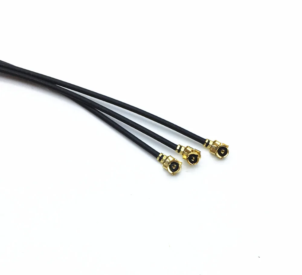 3 x ноутбук Внутренний провод wifi 2,4/5,8G кабель для Intel 6300 5300 AR9380 MINI PCI-E беспроводная карта антенна U. FL Черный 65 см/25,5"