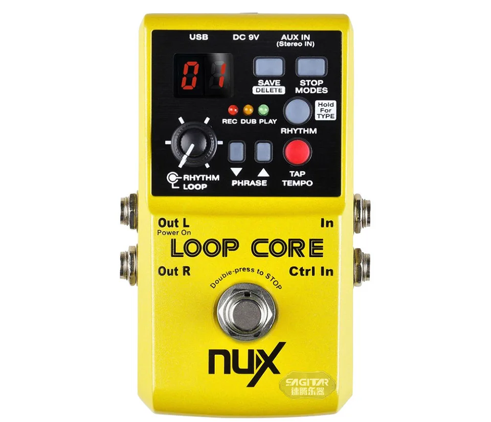 NUX петля ядро электрогитары педаль Effect Looper 6 часов записи прочная педаль эффектов Компактный мощный аксессуары для гитары