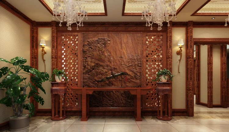 Углубленный стол с двумя ножками реверсивными фланцами Китайская классическая