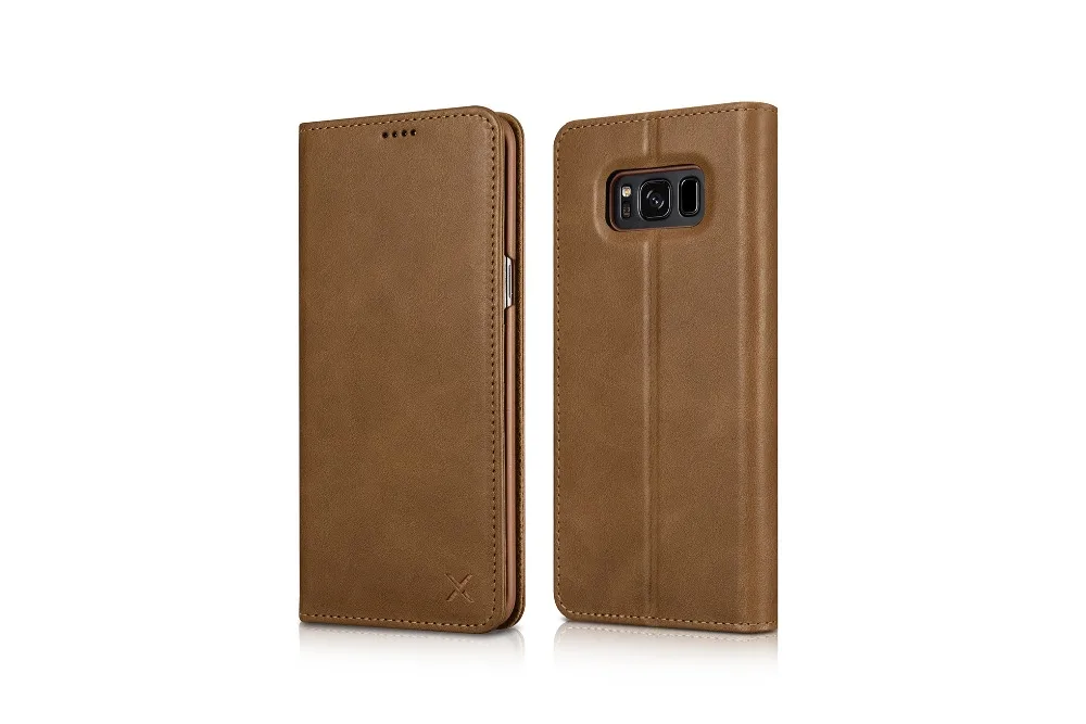 XOOMZ брендовый чехол-кошелек из натуральной кожи для Samsung Galaxy S8 Plus с магнитной