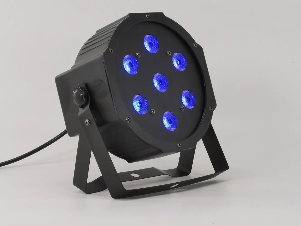 16 шт./лот 7X12 W led par фары RGBW 4in1 Телевизор с номинальной dmx512 Профессиональный dj оборудование