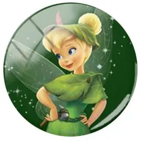 NS385 8 JWEIJIAO 5 шт./лот милый чехол для Tinkerbell и феи фото Круглый DIY стекло кабошон купол демонстрационная плоская задняя часть делая результаты - Цвет: NS385 8
