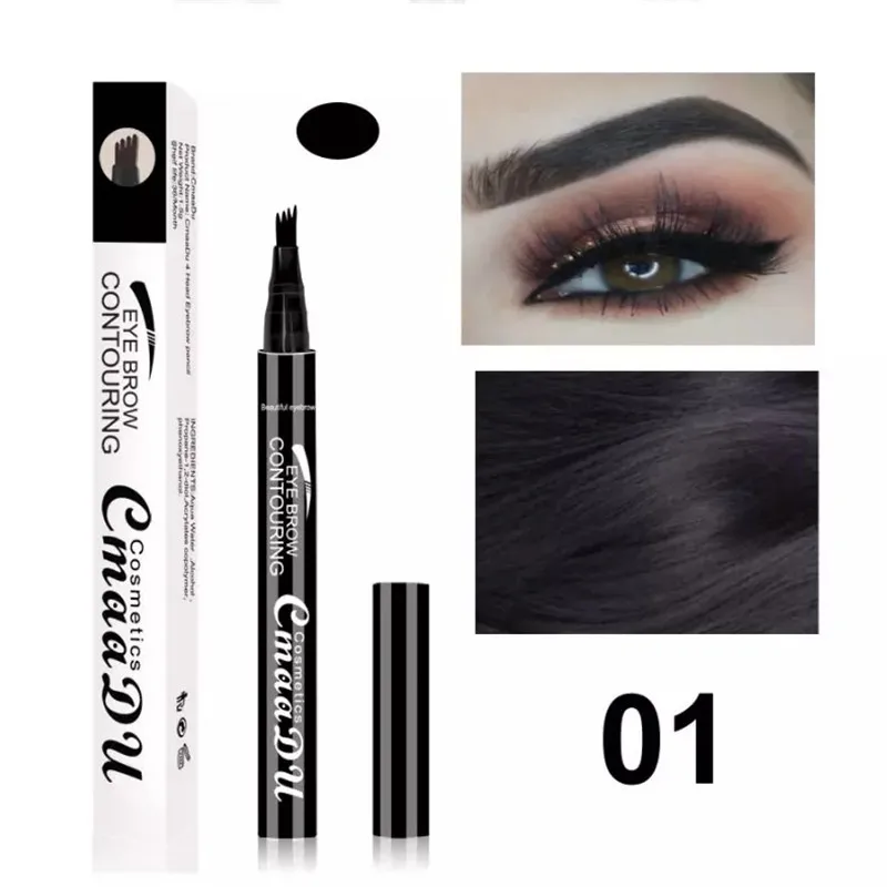 black Микроблейдинг тату чернила для бровей карандаш для бровей Enhancer Stenci lMicroblading Charm Enhancer трафаретные татуировки - Цвет: black