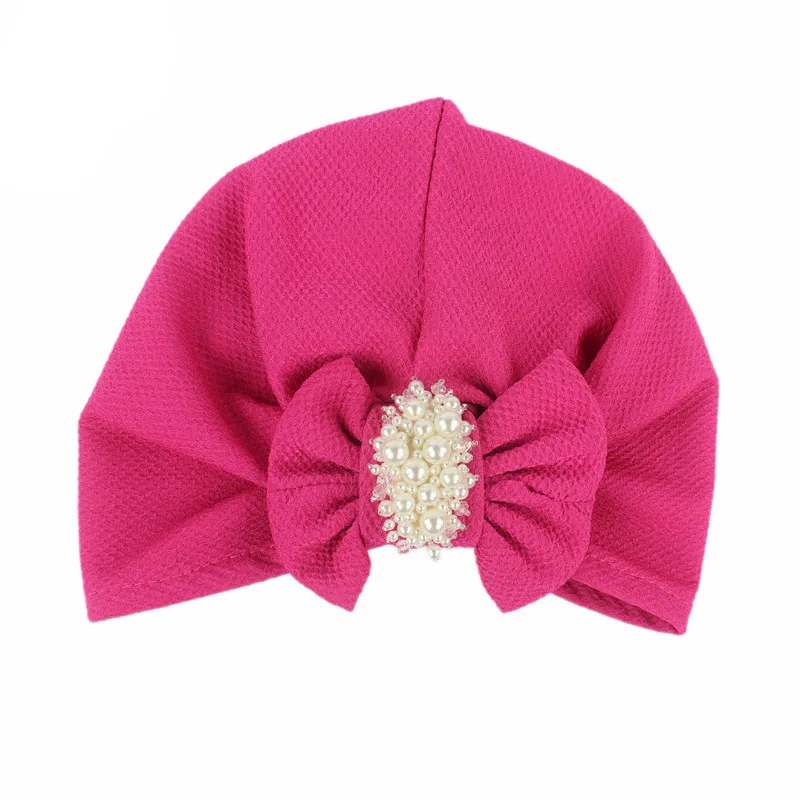 Мусульманская женская хлопковая Бандана с большим бантом и жемчугом|Женские