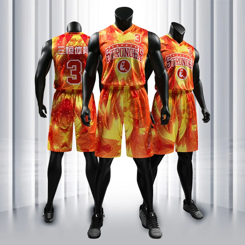 Мужские баскетбольные Джерси шорты Мужская s Форма для соревнований костюмы с