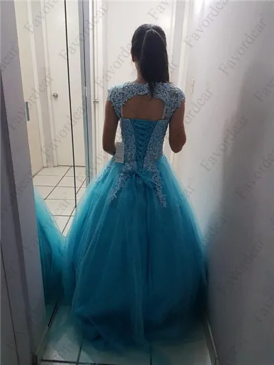 Favordear Бальные платья 15 лет Vestidos De 15 Anos с крышкой без рукавов Мятные красные розовые бирюзовые Бальные платья вечерние сексуальные платья