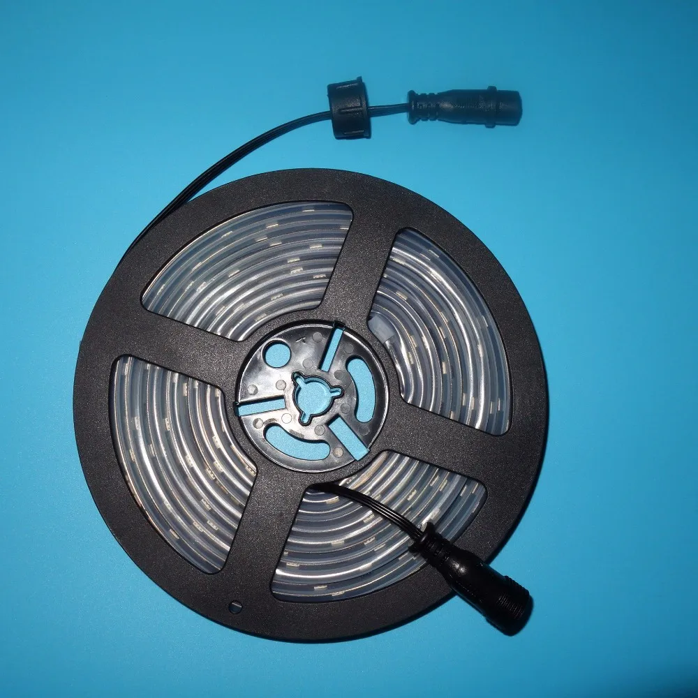 5 m DC12V WS2811(10 PIX/м) 150 светодиодный s светодиодная цифровая полоса; из водонепроницаемого материала в кремний; IP66; с 2 М 13,5 мм 3 ядро гибкий проводник; Черная печатная плата