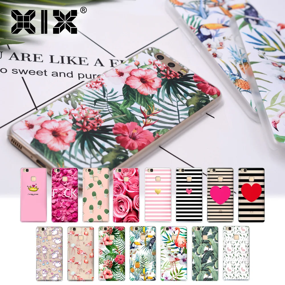 Для coque Huawei P8 lite 2017 чехол розовый цветок Жесткий ПК для fundas новое поступление Lite