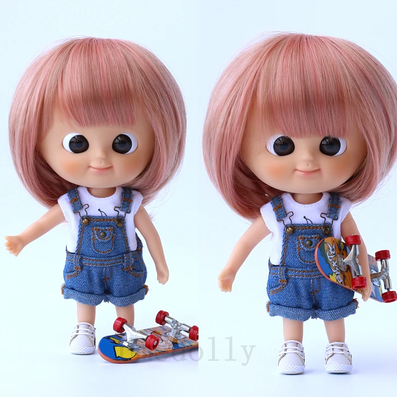 1 шт., милый джинсовый комбинезон или жилет для куклы Ixdoll, Middle Blyth, Blyth, Holala, Ob11, комбинезон для куклы, аксессуары для одежды