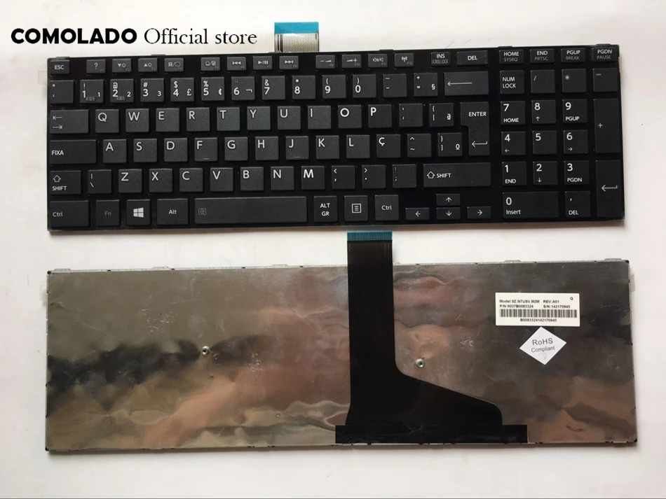 BR бразильская клавиатура для TOSHIBA Satellite L50 L70 L75 C50 C50D C70-A S50 S55 C70 C75 черная Раскладка |