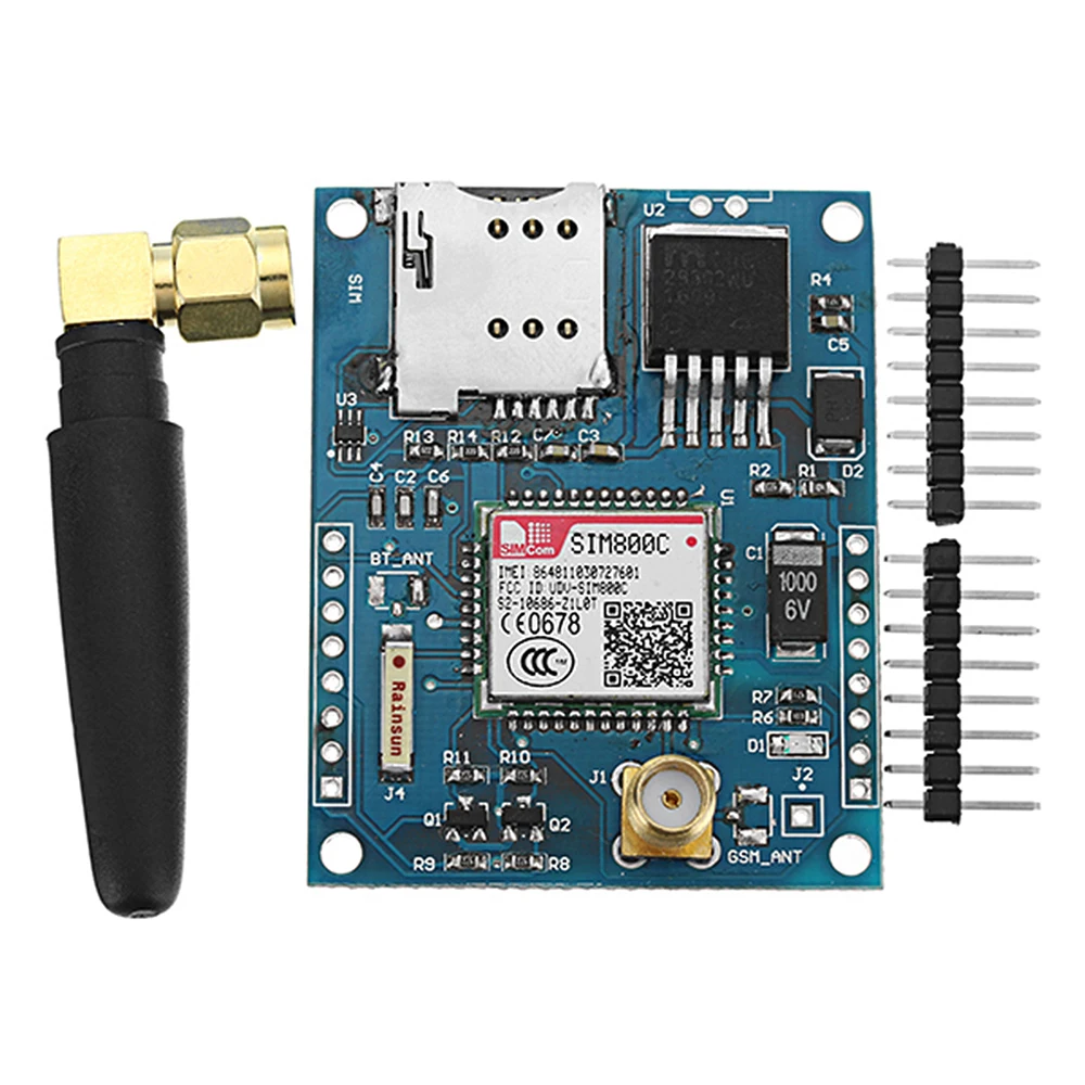 С клеевой палкой SIM800C макетная плата GSM GPRS модуль Поддержка сообщений bluetooth TTS DTMF