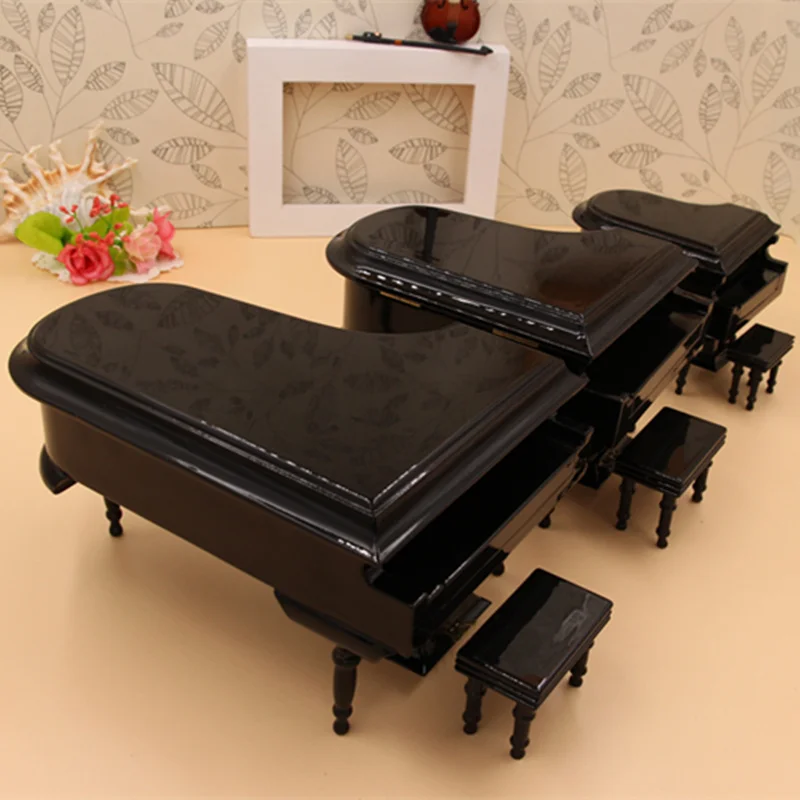 Деревянная музыкальная шкатулка для пианино 1 шт. креативные подарки модель мини