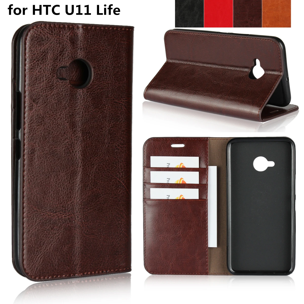 

Deluxe Wallet Case For HTC U11 Life premium Pu leather Phone Case Flip Cover Holster Phone Bags