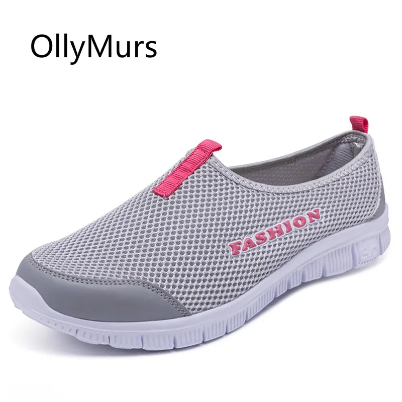 Дышащая сетчатая Летняя обувь Женская Удобная дешевая повседневная женская 2018