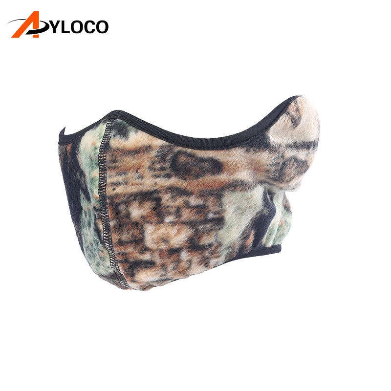Winter Warm Fleece Balaclavas Ski Cycling Half Face Mask Cover Outdoor Sport Windproof Headwear Neoprene Masks | Спорт и развлечения