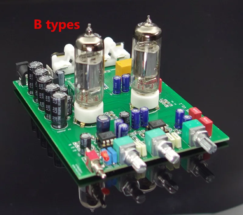 DC12V NE5532+ 6J5 Bluetooth 4,2 уровень температуры 2 тон ВЧ бас Отрегулируйте ламповый предусилитель усилитель