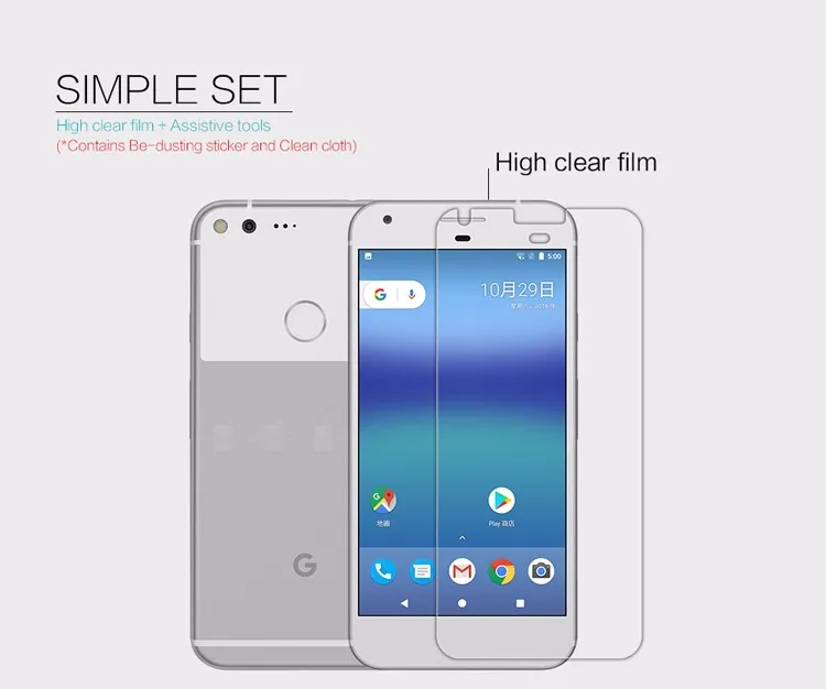 2 шт./партия Защитная пленка для htc Google Pixel/Pixel XL NILLKIN кристально прозрачная защитная пленка в розницу посылка