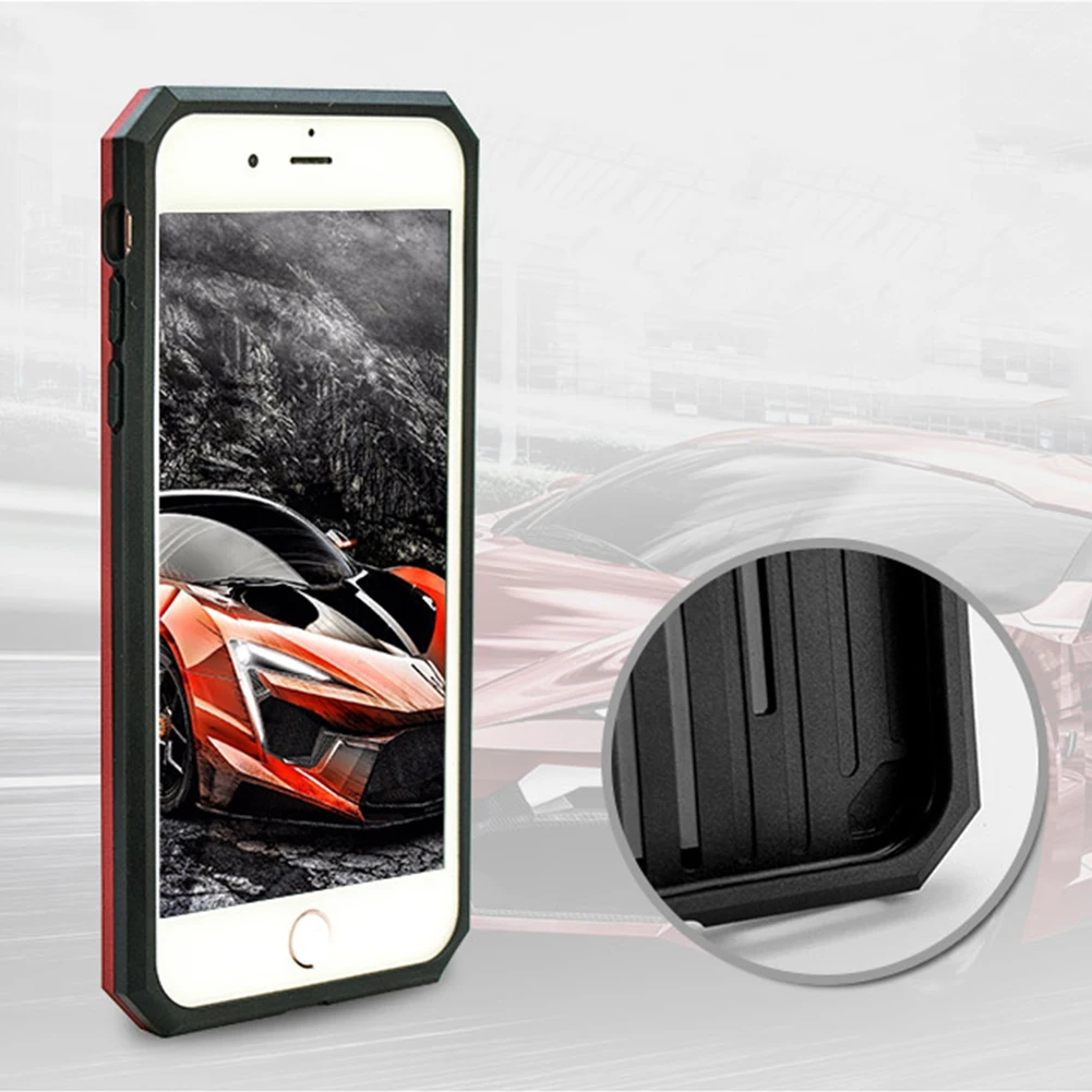 Armor Case Holder For iPhone XS MAX XR X 8 7 Plus Shockproof Full Protective Cove Invisible Bracket Stand for Funda |