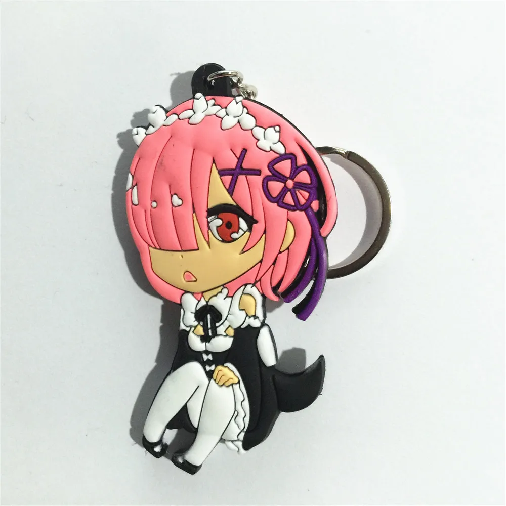 Фото Рем Рам Нацуки Субару Пак Беатриса Войлок аниме Re:Zero kara Hajimeru Isekai Seikatsu резиновый кавайный ПВХ брелок №2