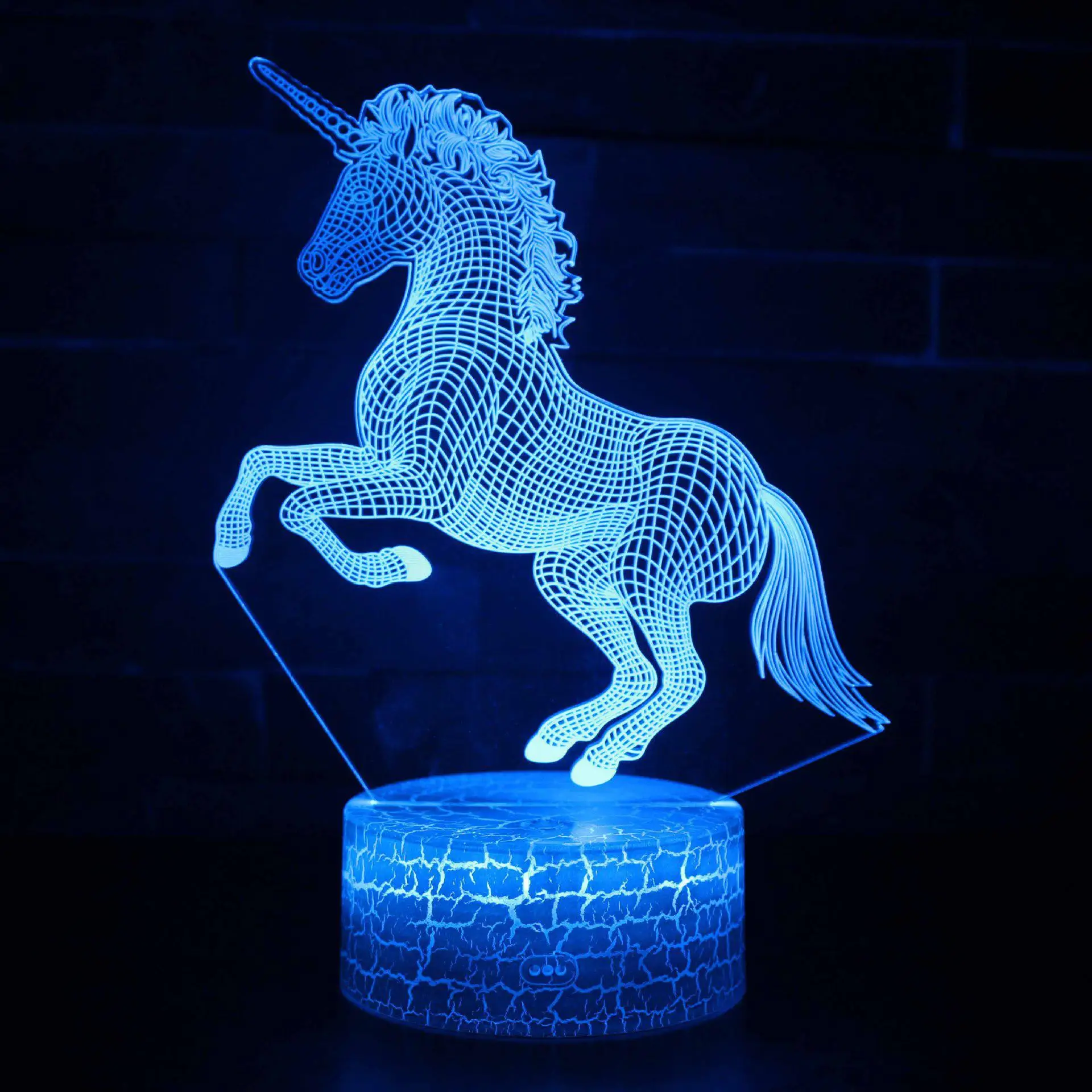 Горячая продажа лошадь 3d ночные настольные лампы для гостиной сенсорный пульт