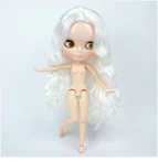 Обнаженная кукла блонд кудрявые волосы Blyth кукла шарнирное тело DIY обнаженные игрушки BJD модные куклы смешанные цвета волосы куклы 19 шарнирная игрушка для девочки