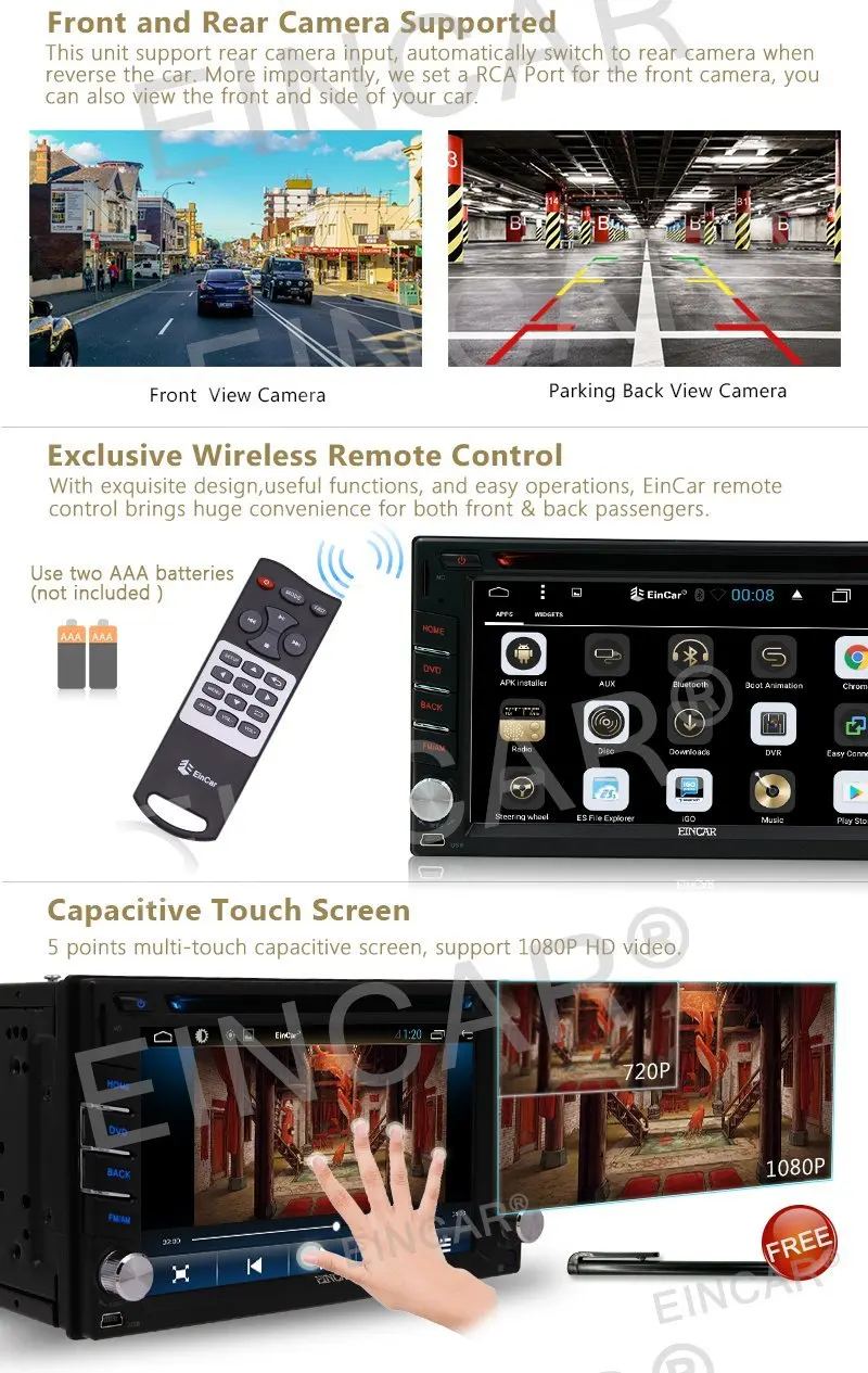 Новые Индивидуальные черный автомобильный DVD плеер Android 6 0 два 2Din Стерео