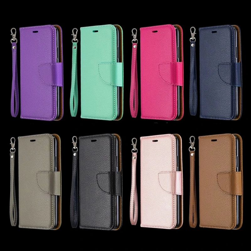 Кожаный чехол кошелек для Huawei P30 Pro P20 Lite Mate 20 P Smart Y5 Y6 Y7 2019 Leechee флип держатель с