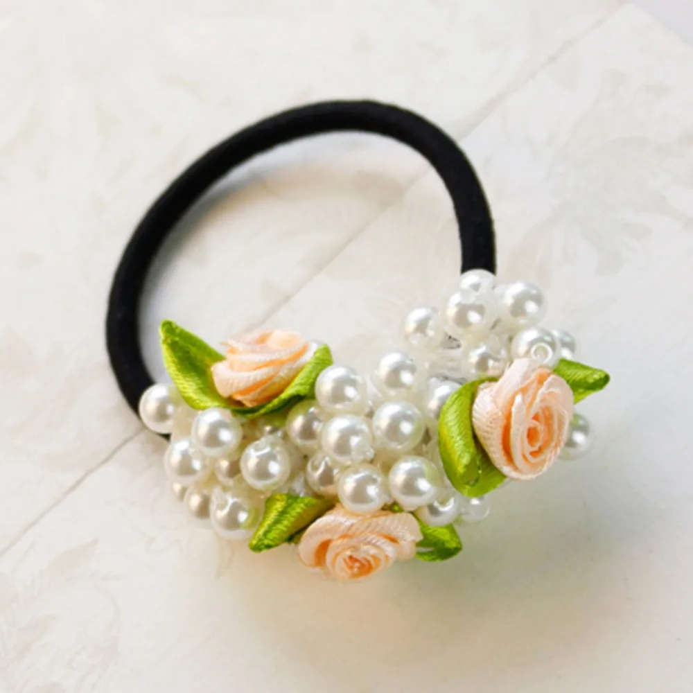 Горячая распродажа! Маленькие свежие цветы бисерная Жемчужная Повязка резиновая