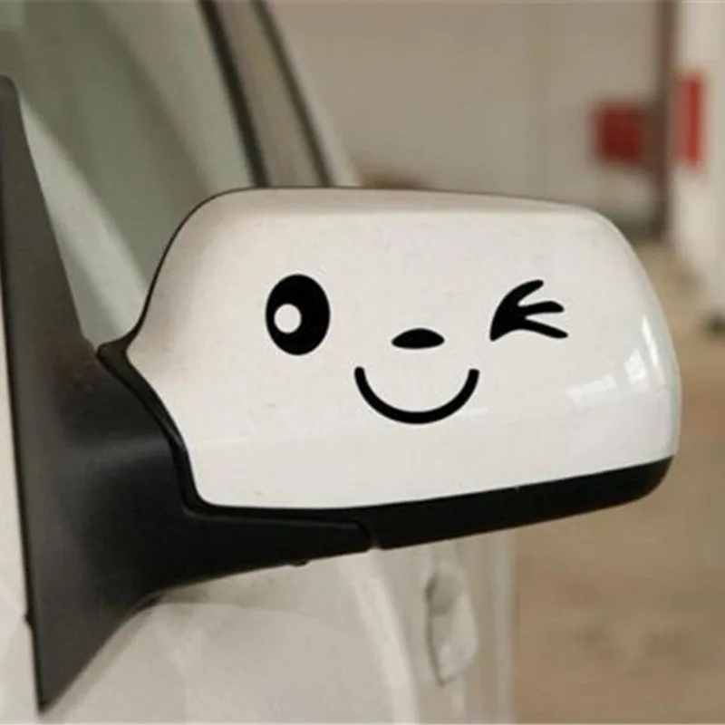2 шт./лот левая и правая улыбающаяся мигание винила для лица авто мотоцикл