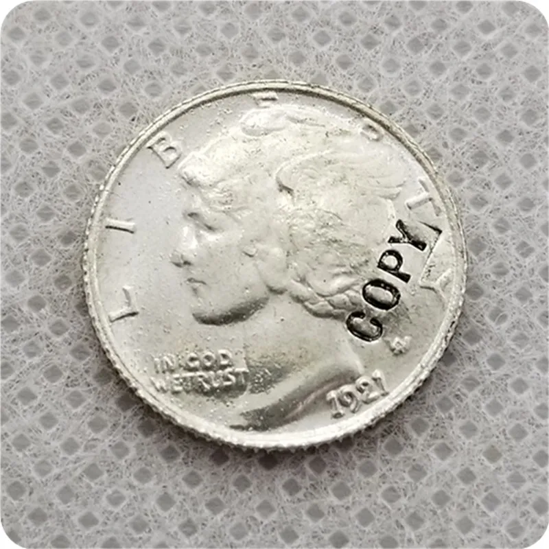 Юбилейные Монеты UNC USA 1921 D Mercury penny копия драгоценных монет|Безвалютные монеты| |