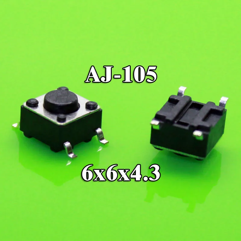50 шт. кнопочный переключатель 6*6*4 3 тактный тактильный 6x6x4 SMD SMT высота 4 мм|switch